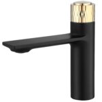 Baterie pentru baie REA Storm Black Gold Low - imagine 4