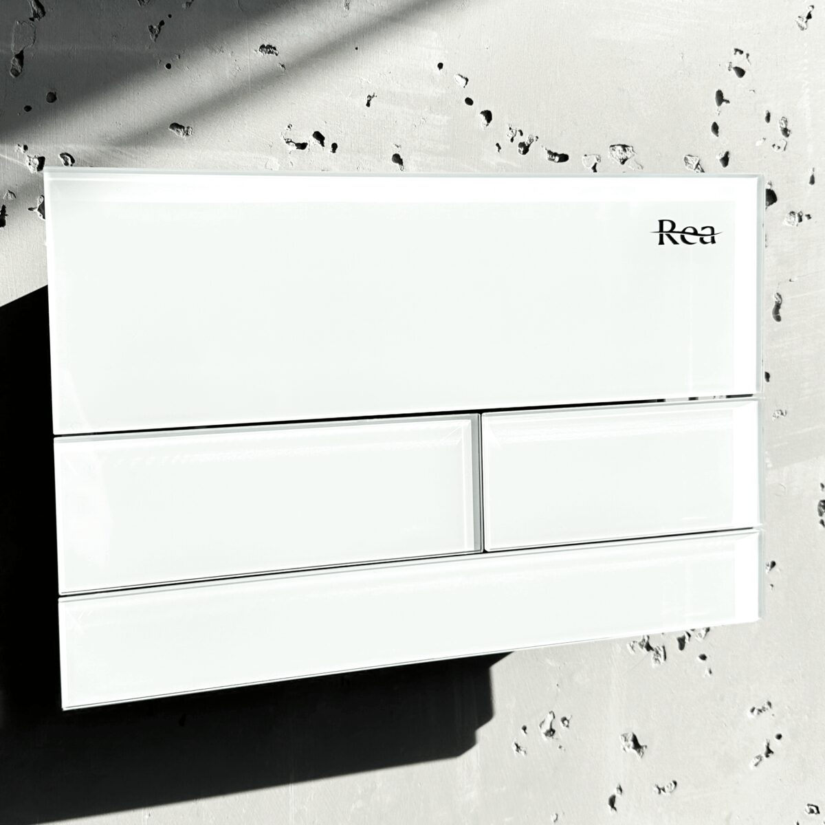 Clapeta pentru rezervor incastrat K011A-Q Rea T White Glass - imagine 2