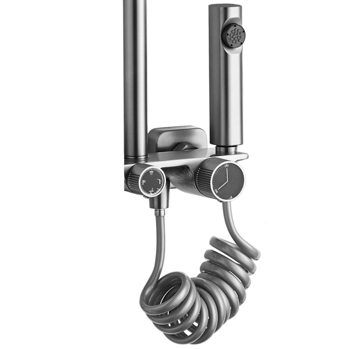Coloana de dus REA HELIX  Nickel Brush INOX - imagine 5