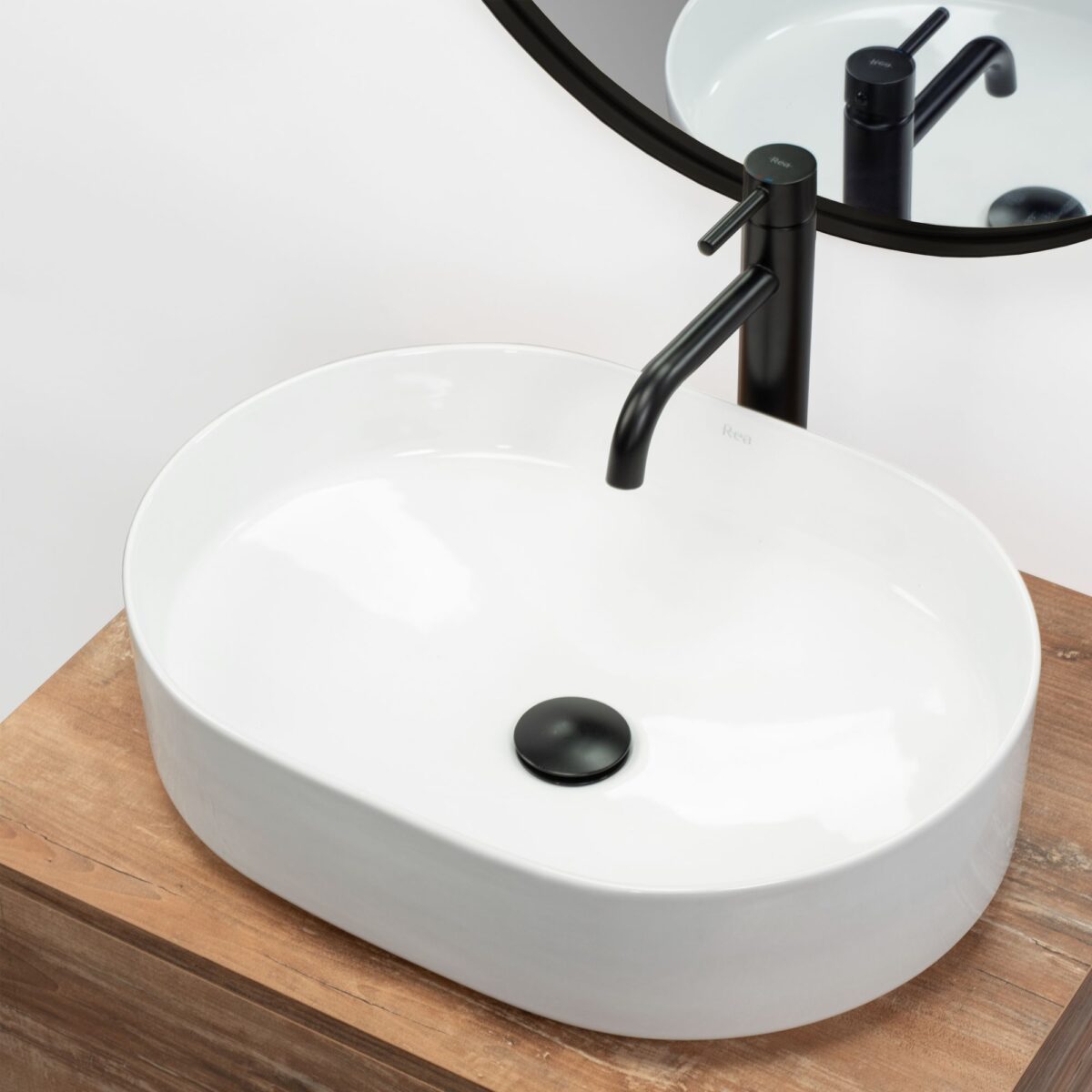 Lavoar ceramic pentru blat Rea Nadia 50 - imagine 2