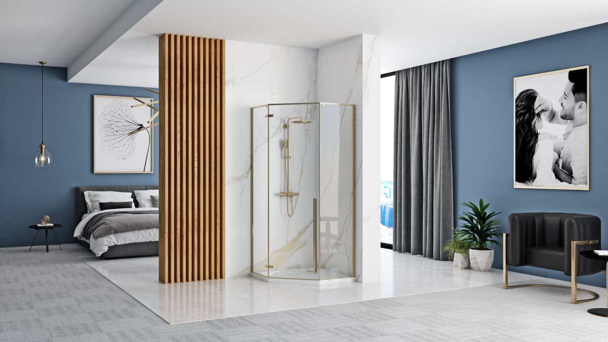 Cabina de dus DIAMOND BLACK MAT 90x90 - imagine 10