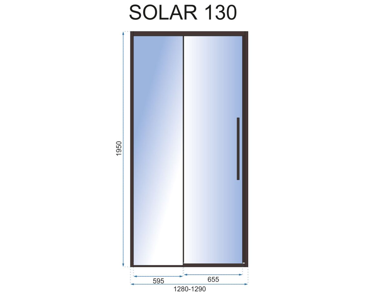 Usa pentru dus SOLAR BLACK MAT 130 - imagine 4