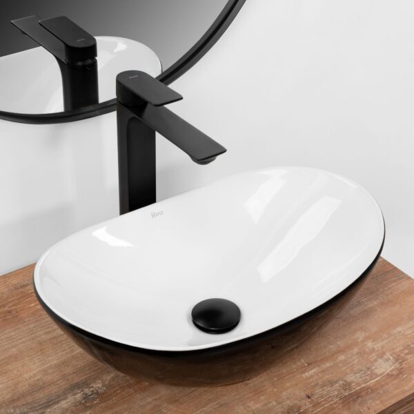 Lavoar pentru blat REA Royal Mini Black White