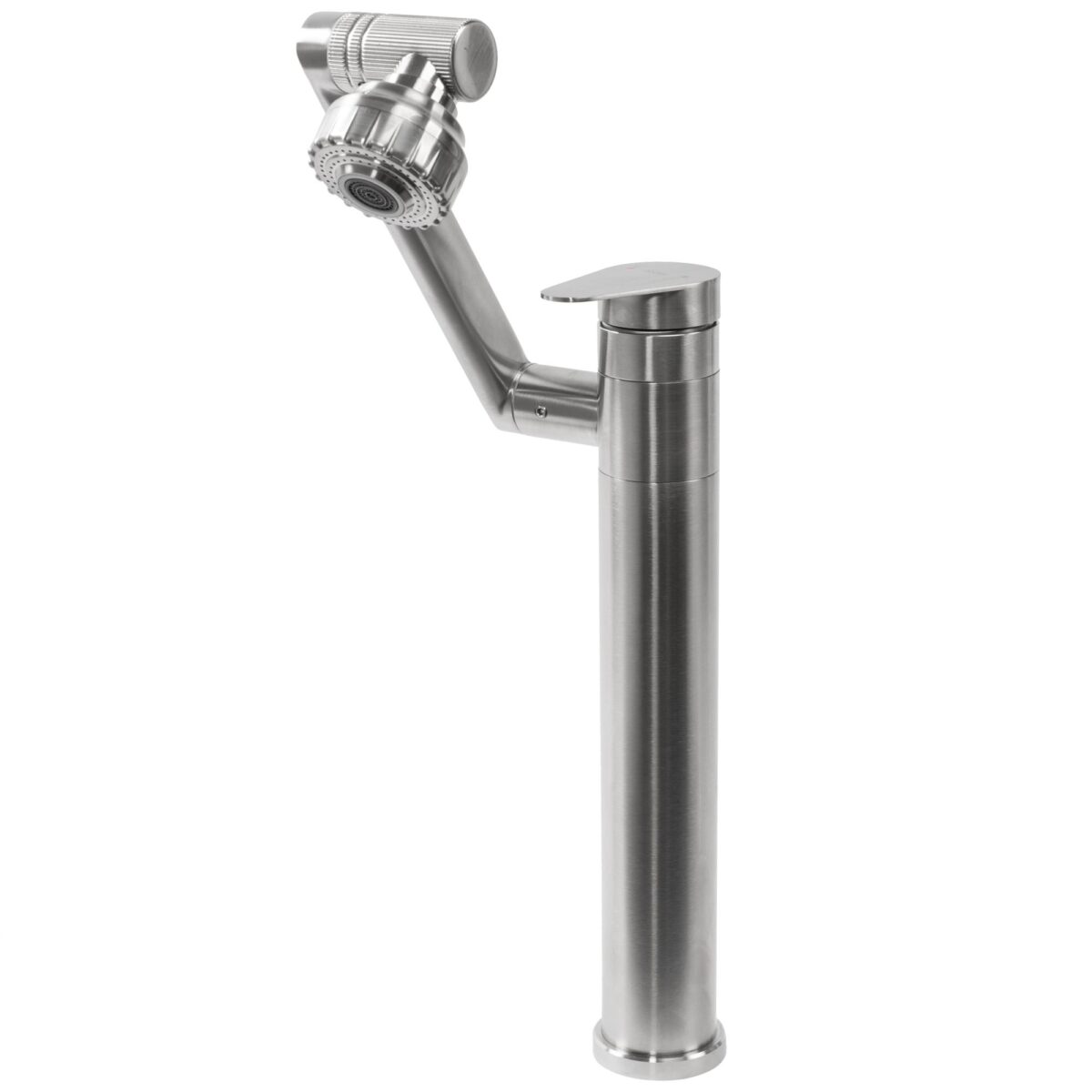 Baterie pentru baie Rea PACO Nickel Brush INOX High - imagine 5
