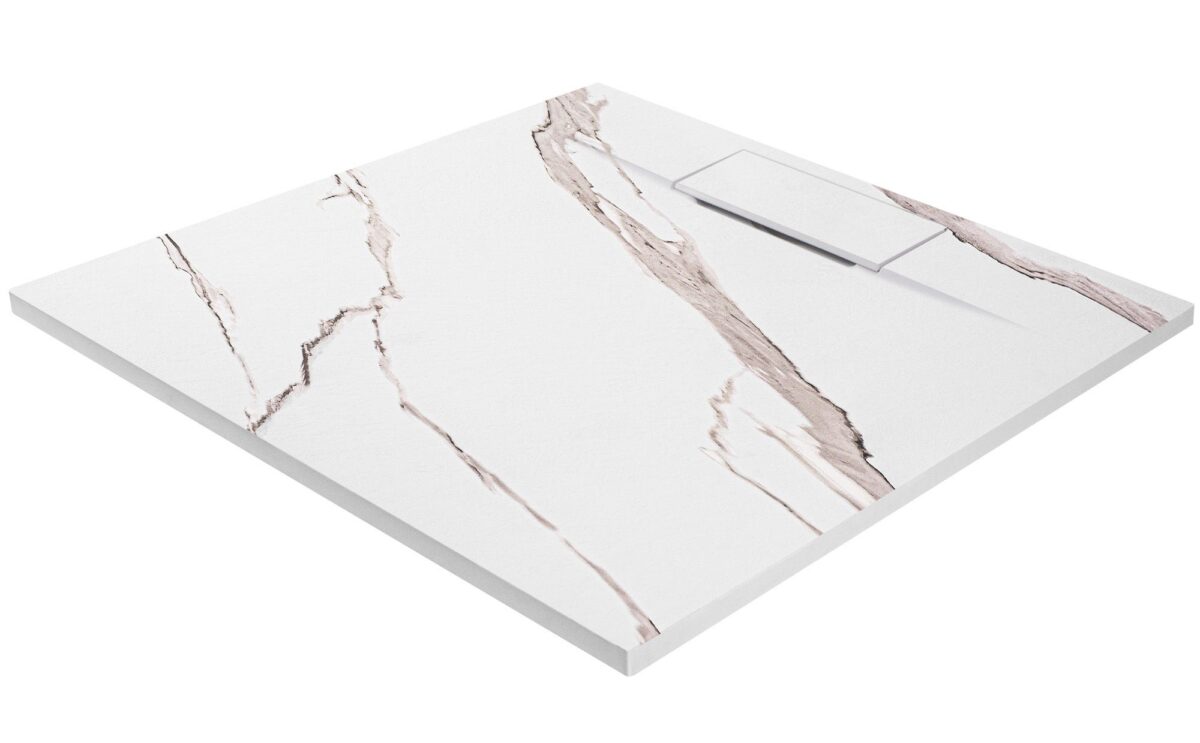 Cada de duș Bazalt CARRARA WHITE 90x90 - imagine 5