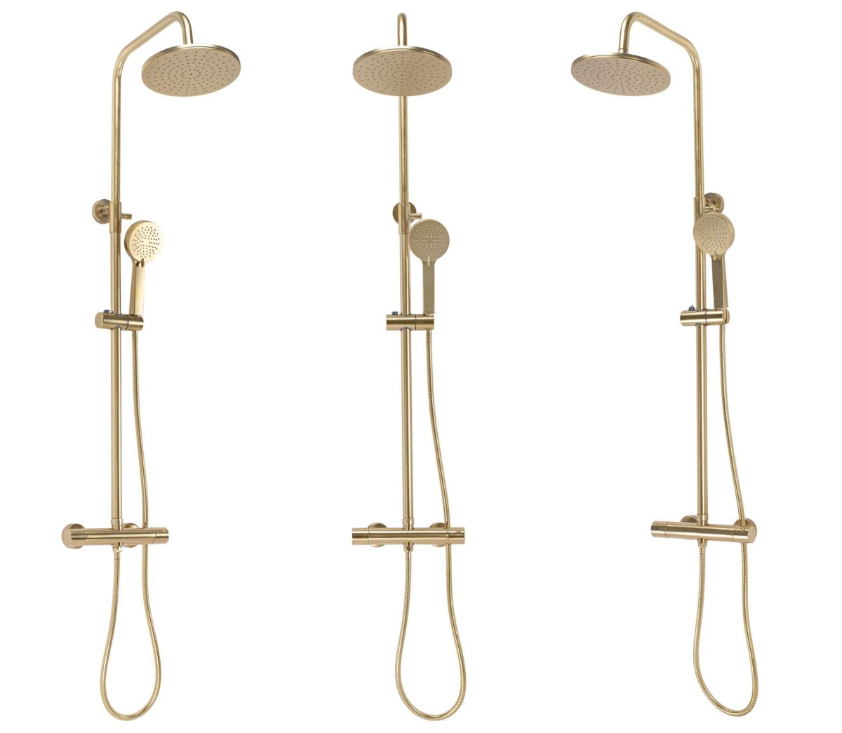Set dus cu termostat Rea PAROT BRUSHED GOLD - imagine 2