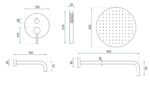 Set de duș incastrat Rea Lungo WHITE Matt + BOX - imagine 7