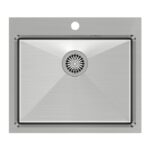 Chiuvetă inox RUSSEL 110 BRUSH NICKEL