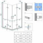 Cabina dus Rea Molier Chrome Double 90x90 - imagine 4