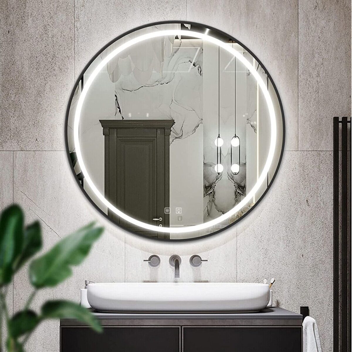 Oglindă LED 50cm MMJ Black - imagine 1