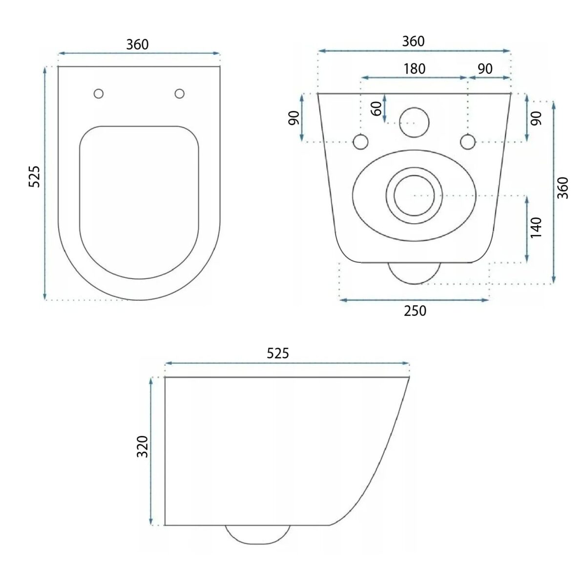Vas WC suspendabil Rea Eddy Tornado Rimless Flat N - imagine 8