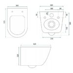 Vas WC suspendabil Rea Eddy Tornado Rimless Flat N - imagine 8