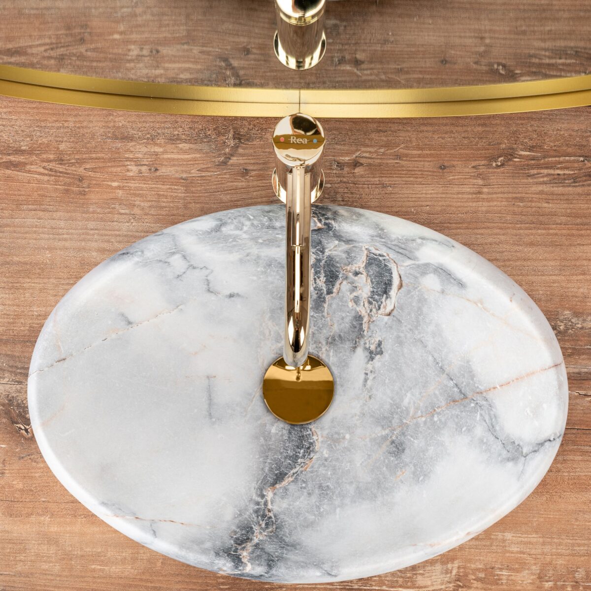 Lavoar de top blat Rea Linda Granit Mat - imagine 4