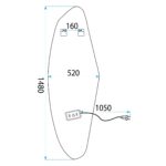 Oglindă LED 150x52cm YH-3358 - imagine 3