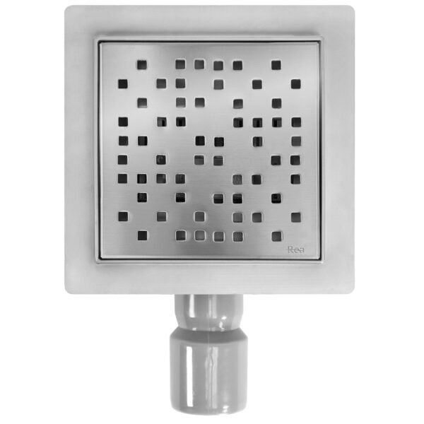 Rigola dus REA DOTS 150x150 Nickel Brush
