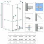 Cabina dus Rea Molier Chrom 80x90 - imagine 4