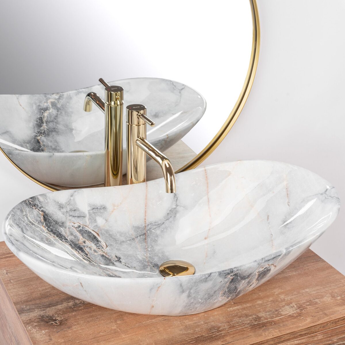 Lavoar pentru blat Rea Royal Granit - imagine 1