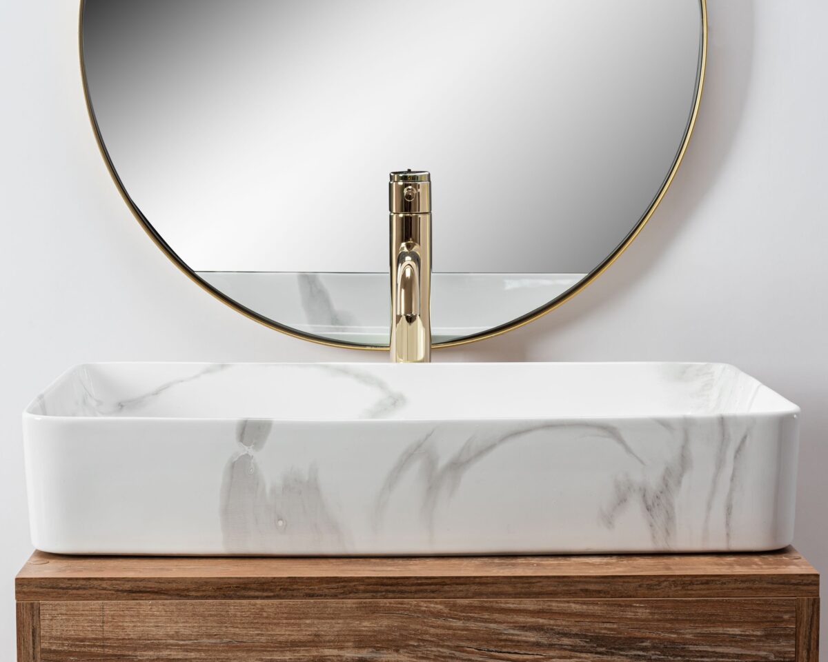 Lavoar pentru blat Rea Denis Shiny Marmo - imagine 3