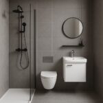 Set mobilier de baie cu lavoar Molly 40cm White