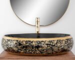 Lavoar pe blat Rea Meryl Black / Gold