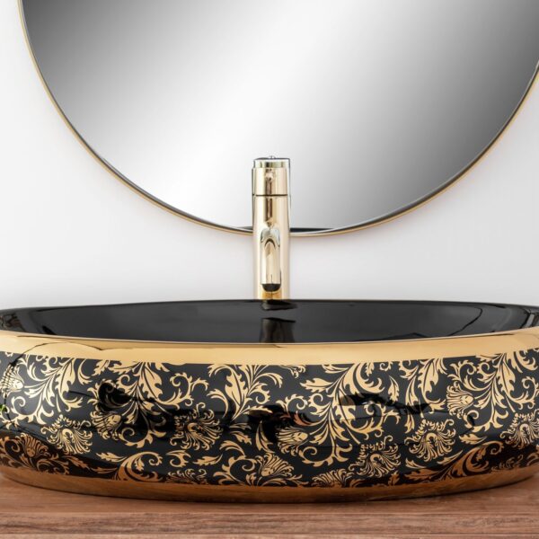 Lavoar pe blat Rea Meryl Black / Gold