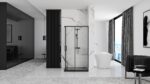 Cabina de dus Rea Punto negru 80x100 cm - imagine 5