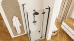 Cabina dus REA Hugo Black 90x80 - imagine 4