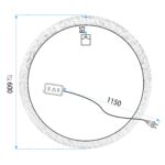 Oglindă LED 60cm 107 - imagine 8