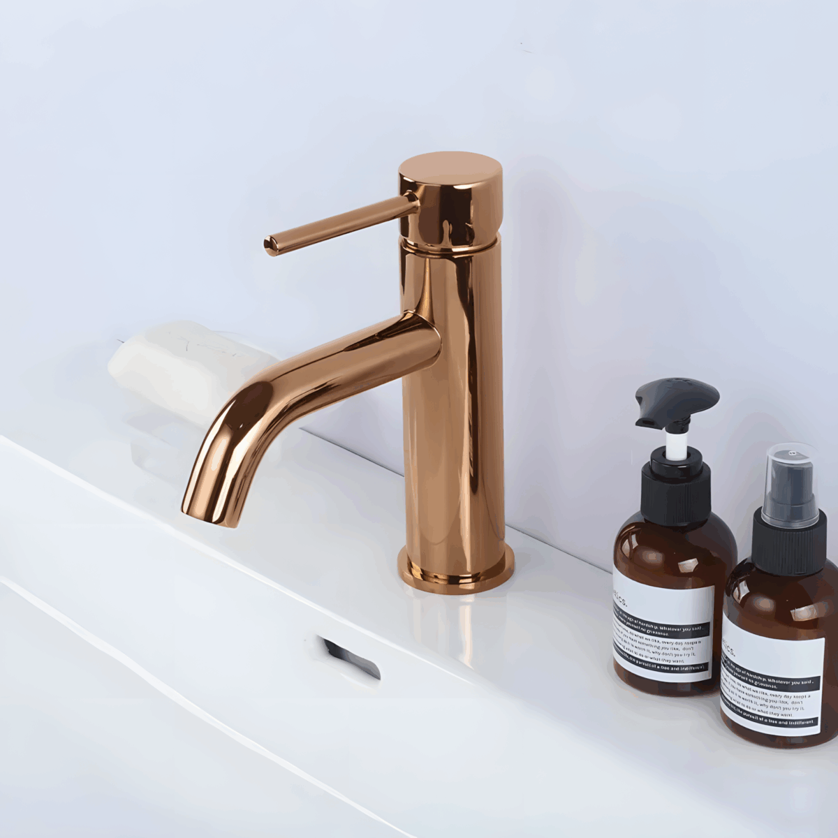 Baterie pentru lavoar Rea Lungo Copper Low - imagine 1