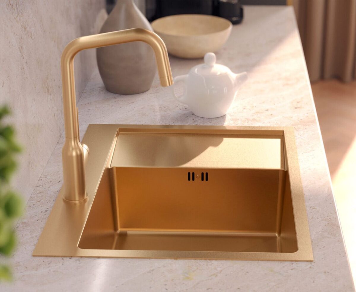 Chiuvetă inox RUSSEL 116 Copper - imagine 3