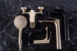 Baterie pentru cadă REA Marco Brush  Gold - imagine 5