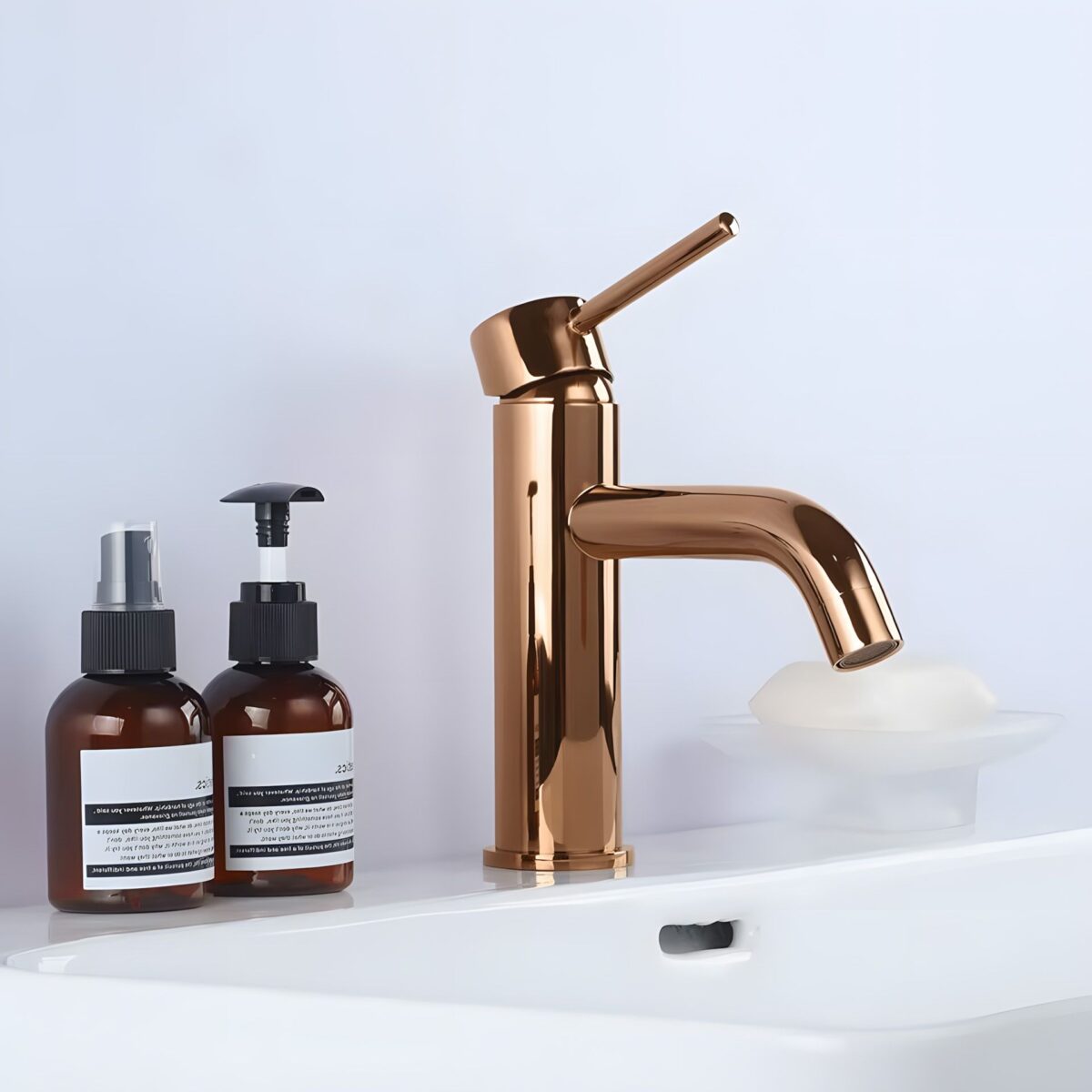 Baterie pentru lavoar Rea Lungo Copper Low - imagine 3