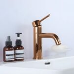 Baterie pentru lavoar Rea Lungo Copper Low - imagine 3