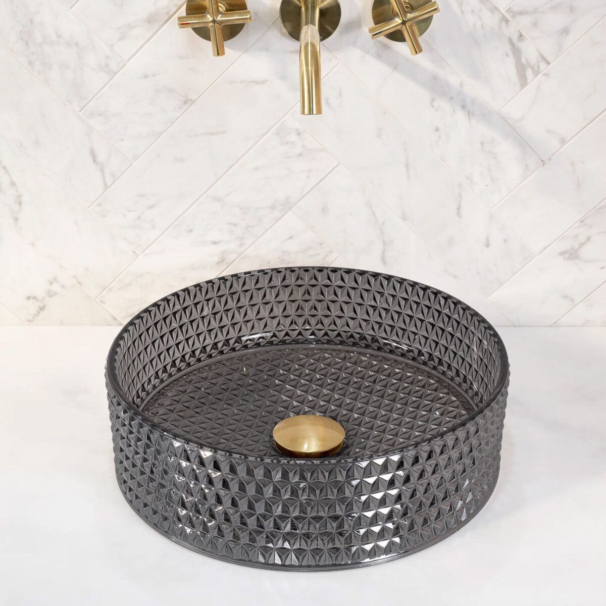 Lavoar pe blat Rea Cristal Black - imagine 1