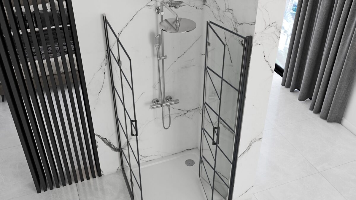Cabina dus Rea Molier Black Double 100x100 - imagine 2