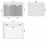 Set mobilier de baie cu lavoar Mario 60cm White - imagine 6