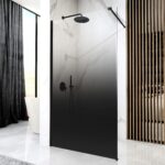 Paravan de dus Rea Aero Ombre Black/Black 110