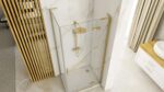 Cabina dus REA Hugo 100x90 Gold Brush - imagine 4