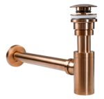 Sifon pentru lavoar Rea cu Dop klik-klak REA COPPER MAT - imagine 3