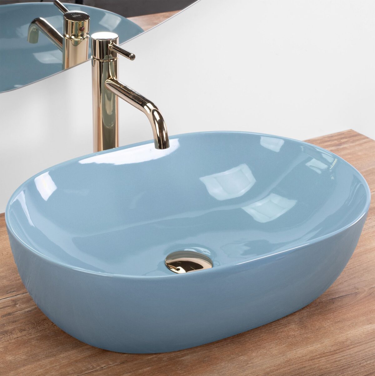 Lavoar pe blat Rea LISA L.BLUE SHINY - imagine 2