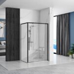 Cabina de dus SOLAR BLACK MAT 90x90