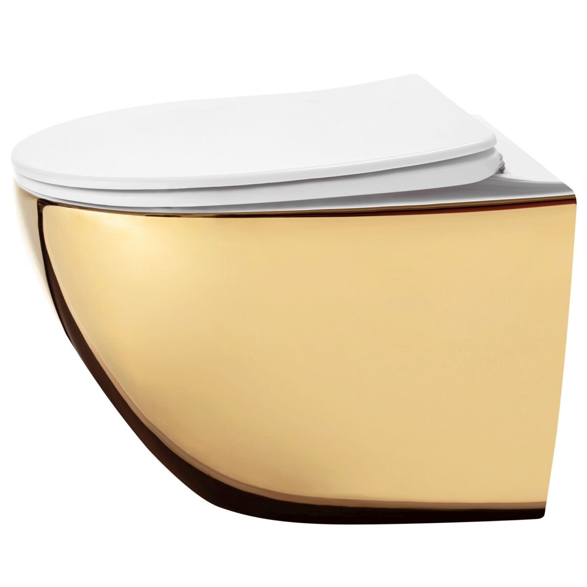 Vas WC suspendabil Rea Carlo Mini Tornado NFQ GOLD WHITE - imagine 6