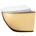 Vas WC suspendabil Rea Carlo Mini Tornado NFQ GOLD WHITE - imagine 6