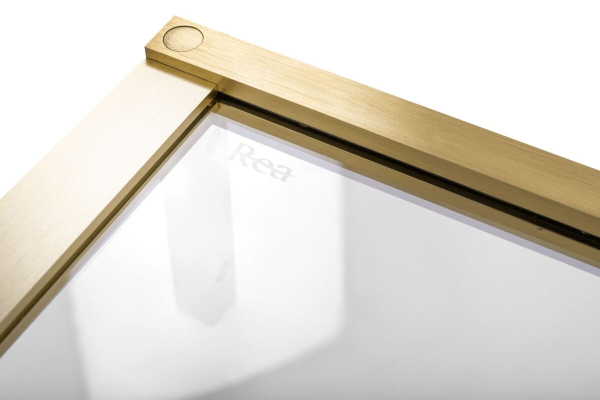 Cabina dus REA Hugo 100x100 Gold Brush - imagine 7