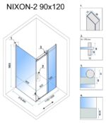 Cabina de dus Rea Nixon 120x90 - imagine 6