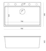 Chiuveta din granit MARC 110 WORKSTATION Grey Metallic - imagine 9