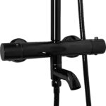 Set de dus cu termostat Lungo Black  Metallic