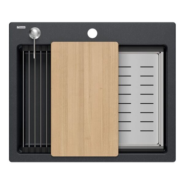 Chiuveta din granit KURT 110 WORKSTATION Black Dotted