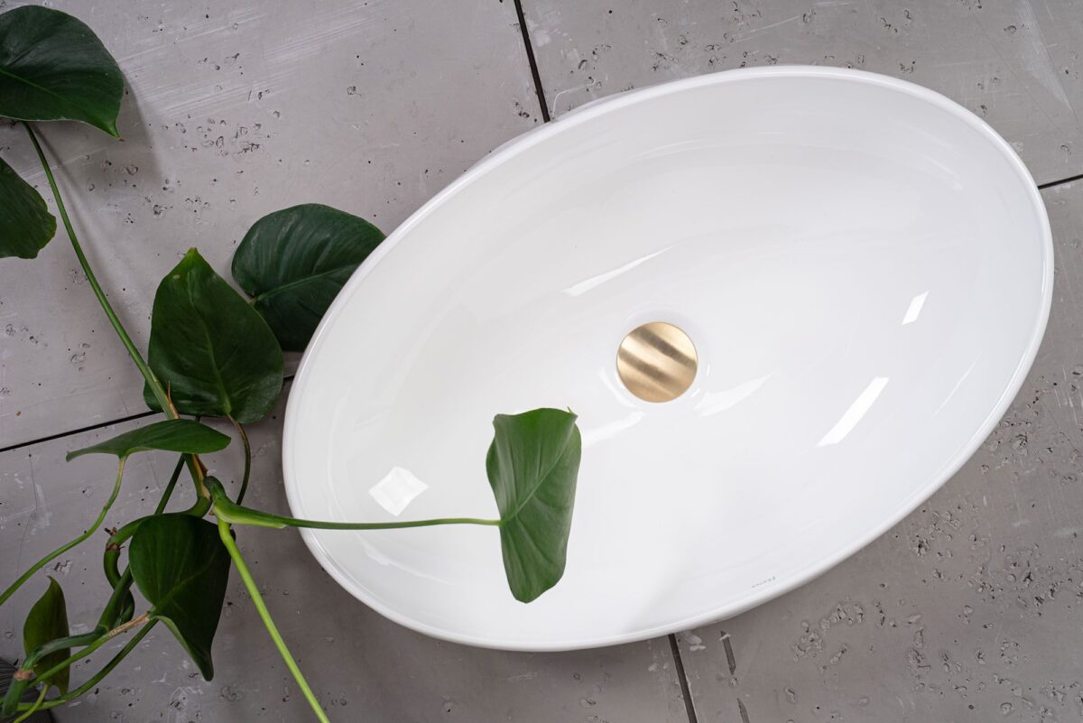 Lavoar ceramic pentru blat REA Maya - imagine 3
