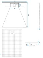 Cadita de dus Rea Bazalt Grey 90x90 - imagine 8